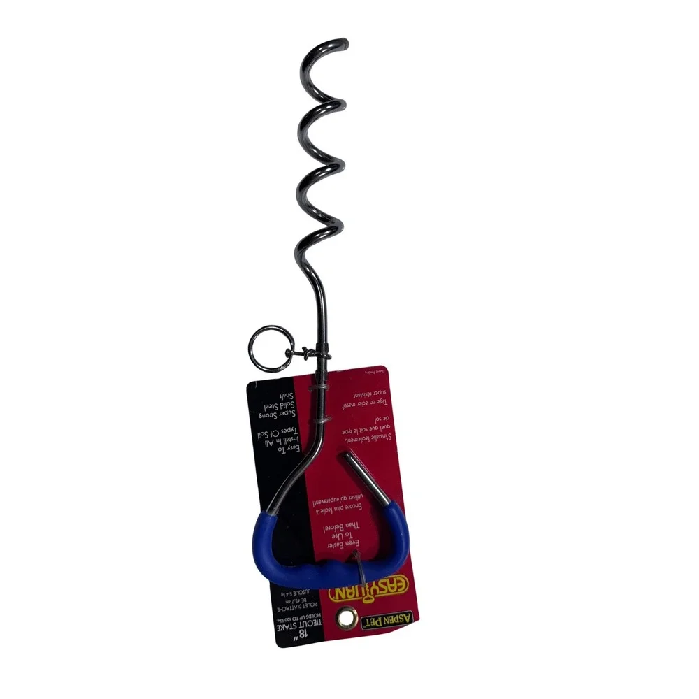 Aspen Pet Easy‎ Turn 18 Inch Tie Out Stake Dog Anchor Heavy Duty Steel